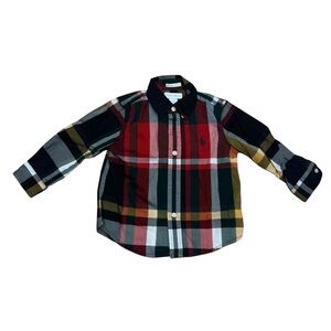 Vintage Ralph Lauren boys toddler plaid long sleeve button shirt 18 months